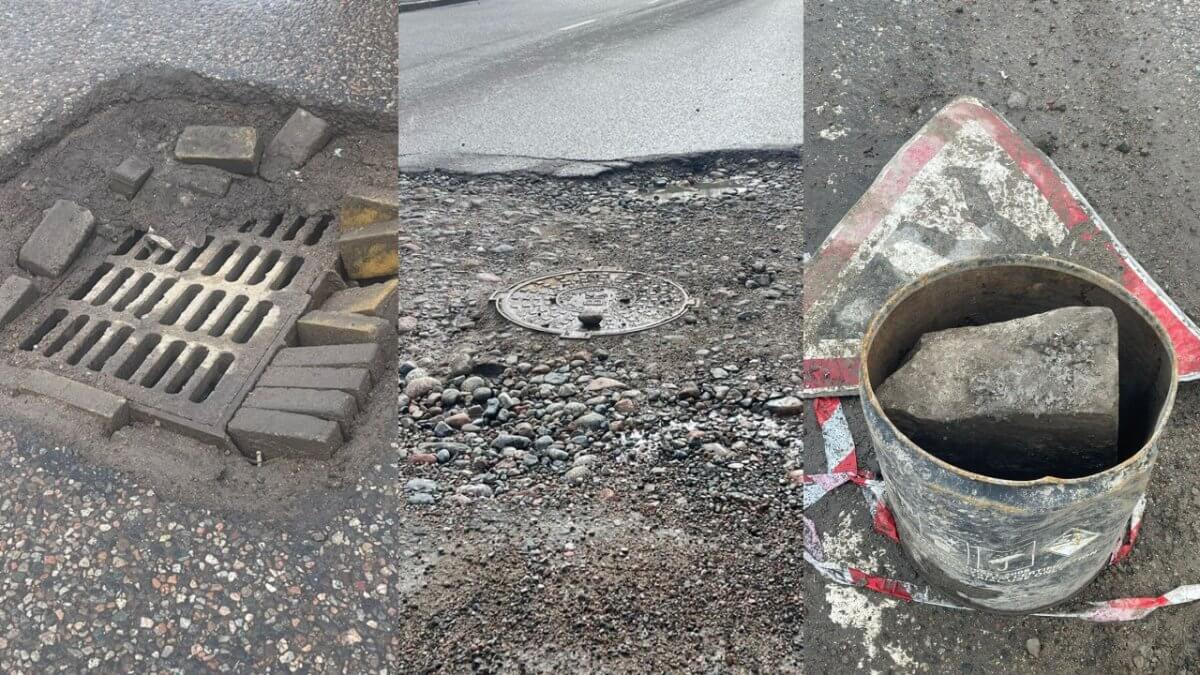 Дефиле ям в Алматы – жители жалуются на некачественный ремонт дорог
