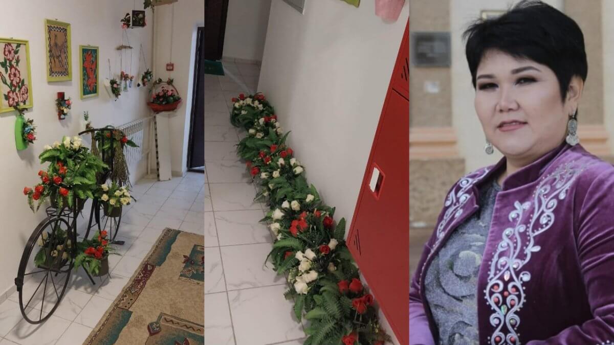 "Теперь никто не мусорит": акын подала пример соседям, облагородив свой новый подъезд в Туркестане