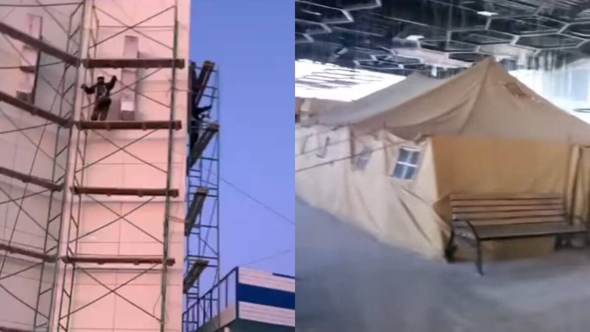Палатка для обогрева и строители без касок: как ремонтируют Павлодарский вокзал