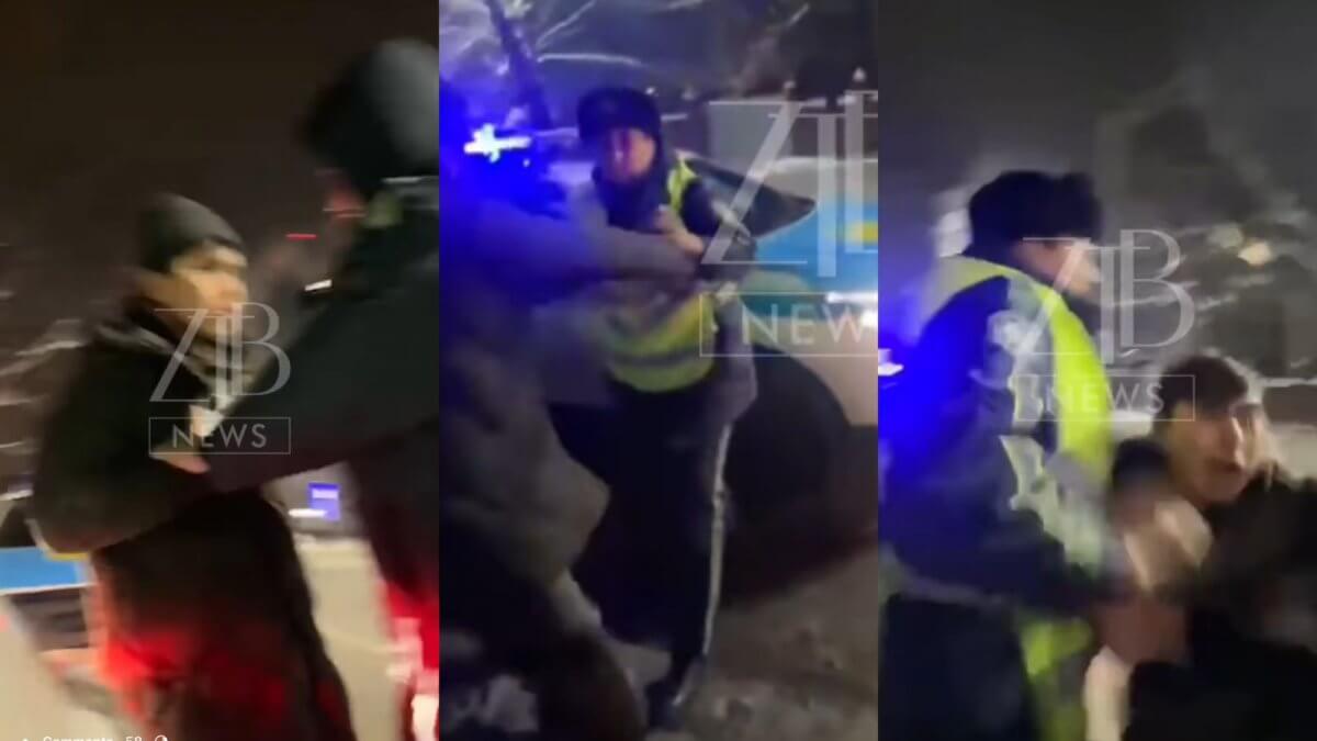 «Дали возможность сбежать»: ПД Алматы прокомментировал видео драки с полицейскими