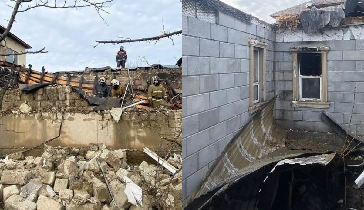 Хлопок газа и обрушение дома: В Атырау вся семья находится в реанимации