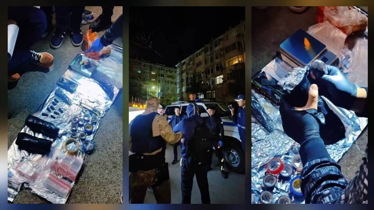 В Атырау 100 штук упакованных наркотических порошков пытались распространить в городе