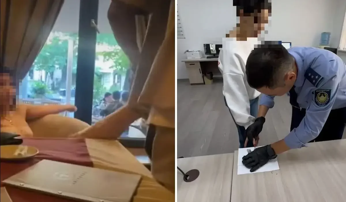 Задержали девушку, заставившую официанта мыть ее ноги в кафе в Алматы
