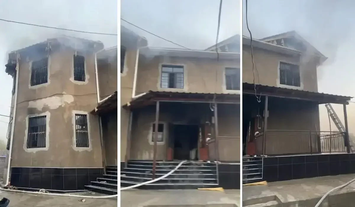 Пострадавшего в трагическом пожаре в Алгабасе доставили в Шымкент