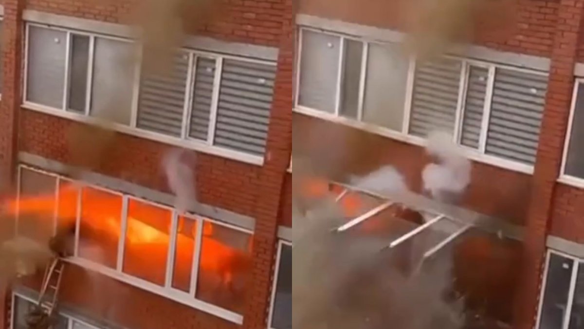 Мощный хлопок газа в Уральске: огненная волна выбила балконные рамы