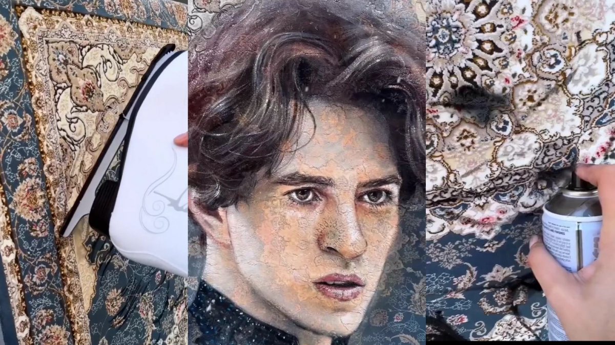 Художница Асель Сабыржанова посвятила необычную работу Михаилу Шайдорову