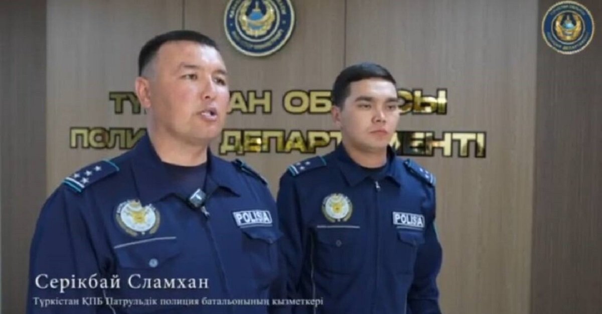 Полицейские предотвратили трагедию и спасли жизнь человека в Туркестанской области