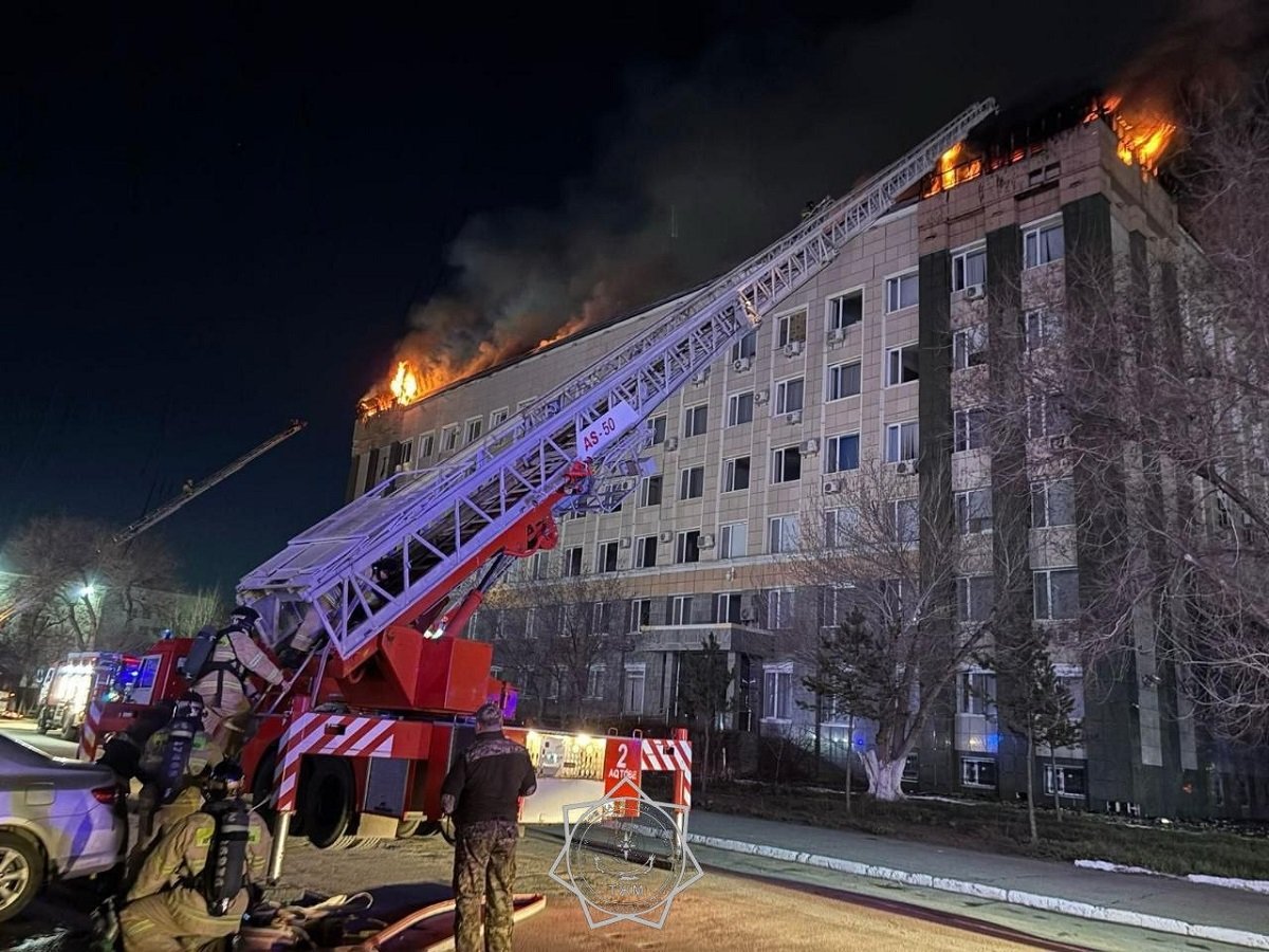 Аким Актюбинской области Асхат Шахаров прокомментировал ситуацию с пожаром