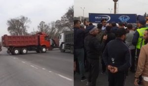 В Алматинской области появился дизель после того, как водители перекрыли дорогу