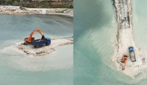 Многомиллионную разрушенную береговую линию в Актау видоизменяют