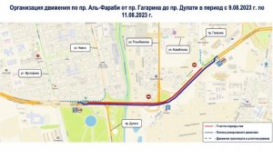 Ремонт проспекта Аль-Фараби в Алматы планируется завершить раньше срока