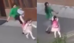 Избивает маленькую дочь прямо на улице: ужасный случай сняли на видео в Астане