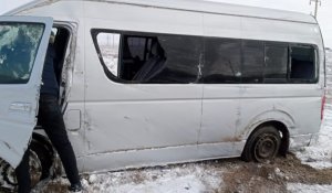Автомобиль акимата со СМИ внутри попал в ДТП в Кызылординской области