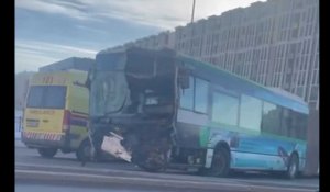 Страшное ДТП: В Астане столкнулись автобус, грузовик и внедорожник