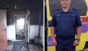 Полицейский, рискуя жизнью, спас семью из пожара в Актюбинской области