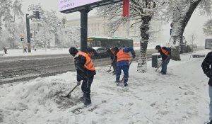 14 см снега за ночь: коммунальные службы Алматы работают в усиленном режиме