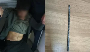 В Астане агрессивный мужчина, вооружённый острым предметом, напал на подростков