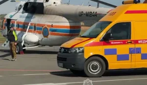 Младенца экстренно доставили вертолетом МЧС в Усть-Каменогорск