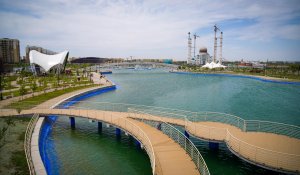 В Туркестане открыта новая зона отдыха с искусственным озером