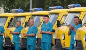 Медицинские организации Костанайской области получили санитарный автотранспорт