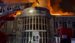 В Шымкенте горело здание акимата