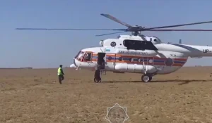 Новорожденного экстренно доставили вертолетом в Кызылорду
