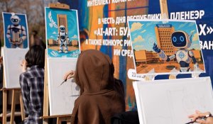В КазНУ прошёл пленэр современного искусства «AI-Art: Будущее в красках»