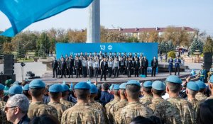 В Жетісу в честь Дня Республики состоялась церемония поднятия Государственного флага