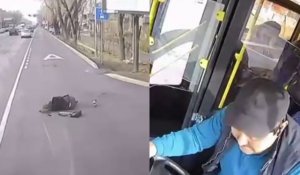 Смотрел в телефон за рулем: в Алматы автобус сбил девушку на переходе