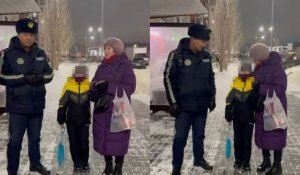Полицейский помог вернуть потерявшегося 9-летнего мальчика его матери в Астане