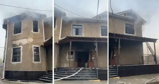 Пострадавшего в трагическом пожаре в Алгабасе доставили в Шымкент