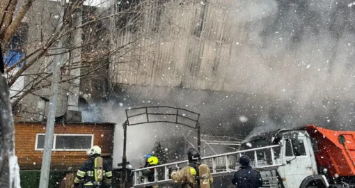 В Астане ликвидировали пожар в здании бывшего кинотеатра Cinema City