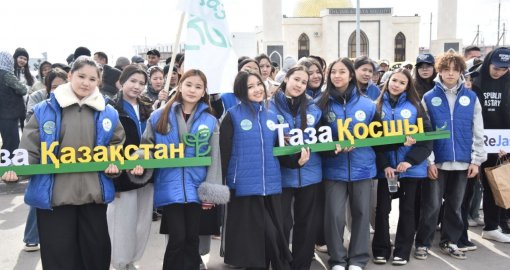 В городе Косшы в рамках программы «Таза Қазақстан» состоялся экологический забег